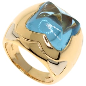 Bvlgari Piramide Blue Topaz Ring in 18K Yellow Gold for Women