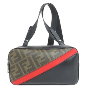 Fendi camera bag, diagonal shoulder bag in PVC and calf leather for women