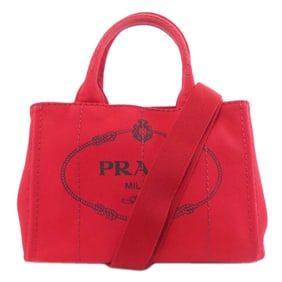 Prada Canapa Mini 2-Way Handbag Canvas Women's