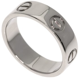 Cartier Love Ring #52 18K White Gold Women's