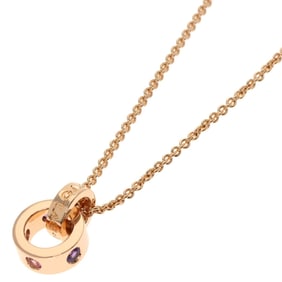 Bvlgari Roman Sorbet Pink Tourmaline and Amethyst Necklace in 18K Gold for Women