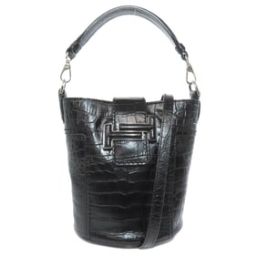 Tod's Embossed Double T 2-Way Leather Handbag for Women