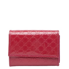Gucci Guccissima Coin Purse Wallet/Coin Case 295845 Red and Pink Patent Leather Women's GUCCI