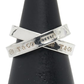 Tiffany & Co. 1837 Interlocking Double Circle Ring in 925 Sterling Silver for Women.