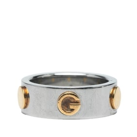 Gucci Combination Ring #13 Silver, Steel, and Yellow Gold for Women