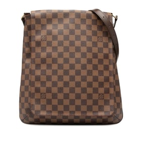 Louis Vuitton Damier Musette Shoulder Bag N51302 Brown Leather Women's LOUIS VUITTON