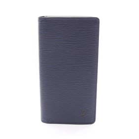 Louis Vuitton Portefeuille Brazza Epi Bifold Long Wallet, Leather, Men's, Blue, M81371