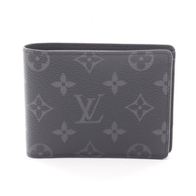 Louis Vuitton Portefeuille Multiple Monogram Eclipse Bifold Wallet, Leather, Men's, Black, M61695