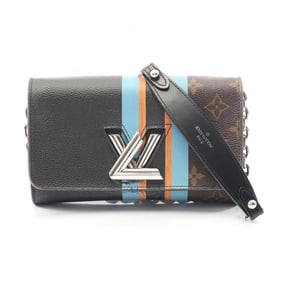 Louis Vuitton Portefeuille Twist Monogram Shoulder Bag, Leather, Women's, Brown, Multicolor