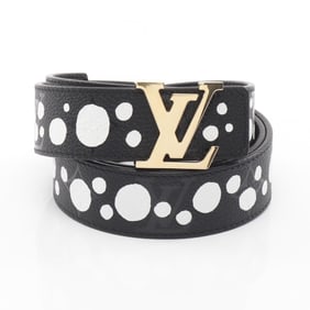 Louis Vuitton x yayoi kusama LV Initial 30mm Infinity Dot Belt, Leather, Women's, Black and White,