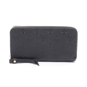 Louis Vuitton Zippy Wallet Monogram Empreinte Noir Round Long Leather Women's Black M61864