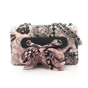 CHANEL Camellia Shoulder Bag in Lambskin and Corduroy, Available Pink Black