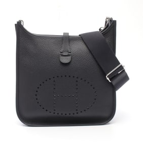 Hermes Hermès Evelyn 3 Trois PM Caban Shoulder Bag in Taurillon Clemence Leather, Navy Blue