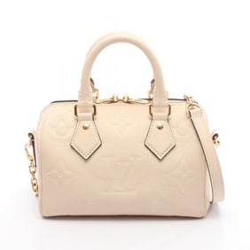 Louis Vuitton Speedy Bandouliere 20 Monogram Empreinte Leather Handbag, Women's, Ivory, M58954