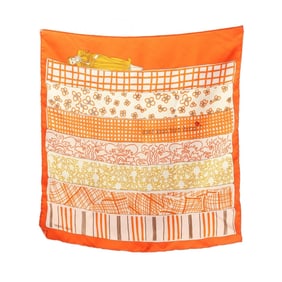 Hermes Hermès Petit Carré 40 size silk scarf, orange, for women