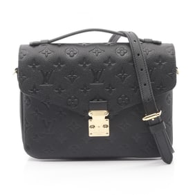 Louis Vuitton Metis MM Monogram Empreinte Noir Pochette, Leather, Women's, Black, M41487