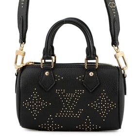 Louis Vuitton Monogram Empreinte Nano Speedy Handbag M46745 2-way Shoulder Bag Black