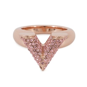 Louis Vuitton Essential V Strass Rhinestone Ring, Size S, M68194