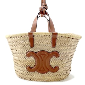 Celine Teen Triomphe Classic Pannier Raffia Handbag 194002CGG.25FO CELINE 2-Way