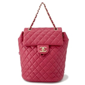 CHANEL Backpack Matelasse Coco Mark Chain Lambskin A91121