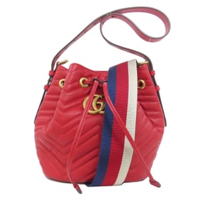 Gucci 476674 GG Marmont 2-Way Handbag in Calfskin for Women