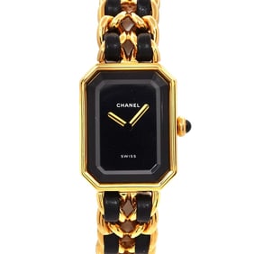 CHANEL Premiere Women's Watch, Size S, H0001, Black and Gold, Quartz Movement