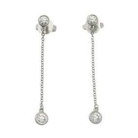 Tiffany & Co. By the Yard Diamond 2P 0.39ct Pt Platinum Earrings