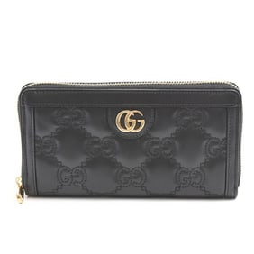 Gucci Wallet for Women GG Matelasse Round Long Calfskin Black GUCCI 723784