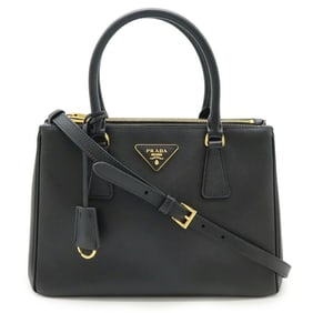 PRADA Galleria Triangle Medium Bag, Saffiano Leather, Nero Black, Purchased at a Japanese Boutique,