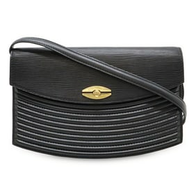 LOUIS VUITTON Epi Prebourg Shoulder Bag/Pochette/Clutch Bag in Noir Black (M52562)