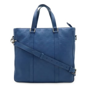 LOUIS VUITTON Damier Infini Tadao PM Tote Bag Shoulder Neptune Blue N41352