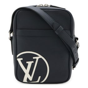 LOUIS VUITTON LV Circle Danube PM Shoulder Bag in Taurillon Leather, Indigo Blue, Navy M54787