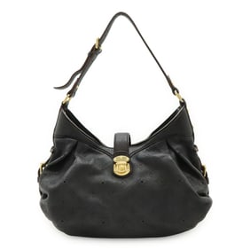 LOUIS VUITTON Monogram Mahina XS Shoulder Bag in Black Leather (Noir) M95660