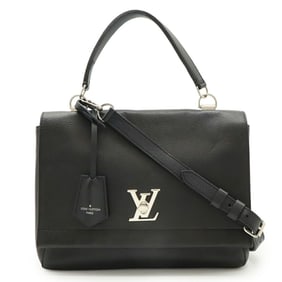LOUIS VUITTON Lockme Cartable Handbag/Shoulder Bag in Soft Calfskin Leather, Noir Black, M50250
