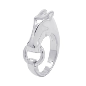 Hermes Gallop Ring, SV925 Silver, Ring Size 58, HERMES