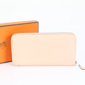 Hermes Hermès Azap Long Classic Leather Wallet with Round Zipper for Women