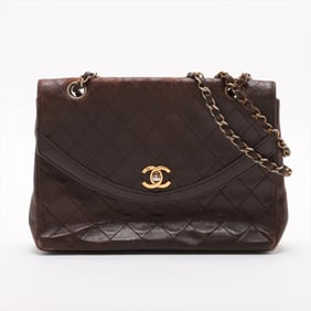 Chanel Matelassé Lambskin Leather 2-Way Chain Shoulder Bag for Women with Serial Seal