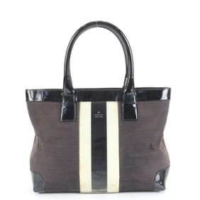 Gucci Sherry Line Leather Tote Bag Shoulder/Handbag 002-1119 Black Women's