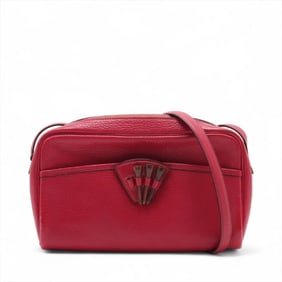 Hermes Hermès ?M engraved golf tee, Taurillon Clemence leather shoulder bag, red, for women