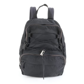 Prada Tessuto Nylon Triangle Logo Backpack Shoulder Bag Black Men's