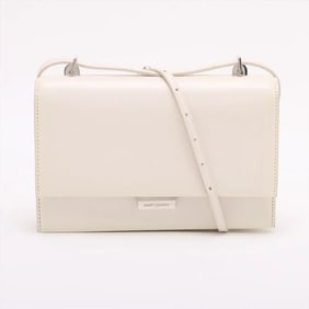 Yves Saint Laurent YSL Babylon White Leather 2-Way Shoulder Bag, Handbag, Women's
