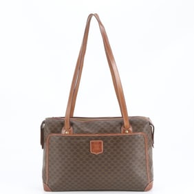 Celine Macadam Triomphe Leather Tote Bag Shoulder for Women