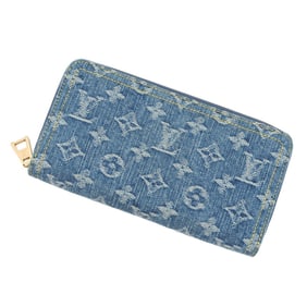 Louis Vuitton Monogram Jacquard Denim Zippy Wallet M81226 Blue