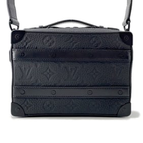 Louis Vuitton Monogram Taurillon Leather Shoulder Bag with Soft Handle, M59163, Black, Men's