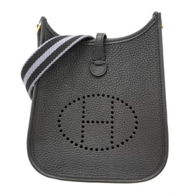 Hermes Hermès Evelyn TPM Taurillon Clemence Shoulder Bag, Black, U Stamp, Women's, P1731248