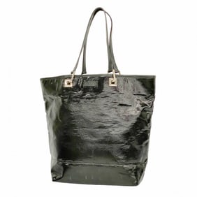 Gucci Tote Bag 260290 Enamel Black Women's