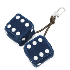 Louis Vuitton Monogram Velvet Bag Charm with LV Lucky Dice M03106 LOUIS VUITTON Keychain