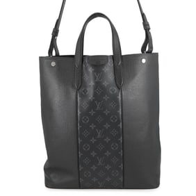 Louis Vuitton Taiga Monogram Eclipse City Tote Bag M30431, 2-way shoulder bag, black