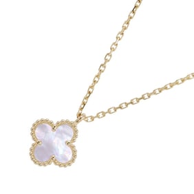 Van Cleef & Arpels Sweet Alhambra Pendant Necklace in 18K Yellow Gold Mother of Pearl (VCARF69100)