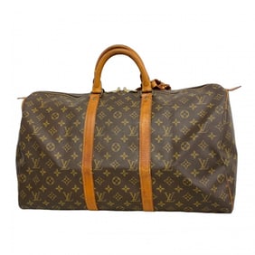Louis Vuitton Monogram Keepall 50 Boston Bag M41426 Brown Men's and Women's